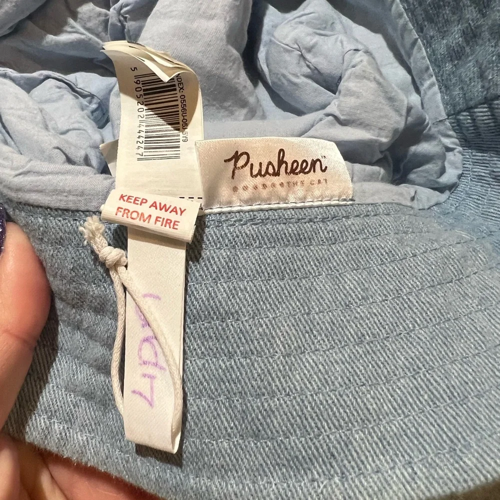 Pusheen The Cat‎ Reserved Kids Light Blue Bucket Hat with Patch 5-9 years denim